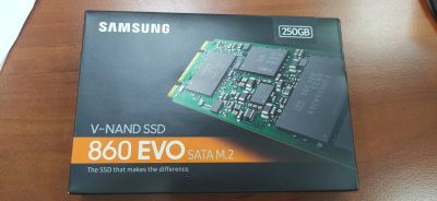 Лот: 17410161. Фото: 1. SSD Samsung 860 EVO SATA M.2 250GB... SSD-накопители