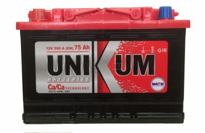 Лот: 14795254. Фото: 1. Аккумулятор Unikum 75ah 600a доставка... Аккумуляторы