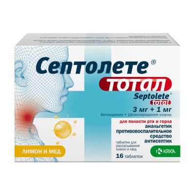 Лот: 23260720. Фото: 1. Септолете Тотал таб. для рассасыв... Лекарства