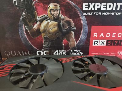 Лот: 18797618. Фото: 1. Видеокарта Asus Radeon RX 570... Видеокарты