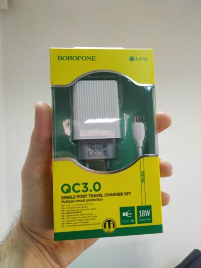 Лот: 19569794. Фото: 1. сзу micro usb 1 usb выход 18w... Зарядные устройства, блоки питания, адаптеры сетевые для смартфонов