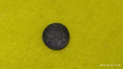 Лот: 15196692. Фото: 1. полушка 1731 (3). Россия до 1917 года