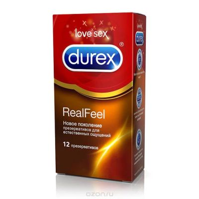 Лот: 5625316. Фото: 1. Презервативы Durex RealFeel 12шт... Презервативы