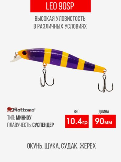 Лот: 25692646. Фото: 1. Воблер Mottomo Leo 90SP 10,4g... Другое (спортивная одежда)
