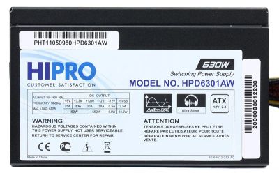 Лот: 8431858. Фото: 1. Блок питания Hipro 630W HP-D6301aw. Корпуса, блоки питания