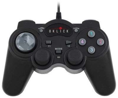 Лот: 5402048. Фото: 1. Геймпад Oklick GP-310M black проводной... Рули, джойстики