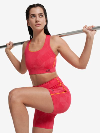 Лот: 25541055. Фото: 1. Топ бра спортивный Athlex, Красный. Другое (спортивная одежда)