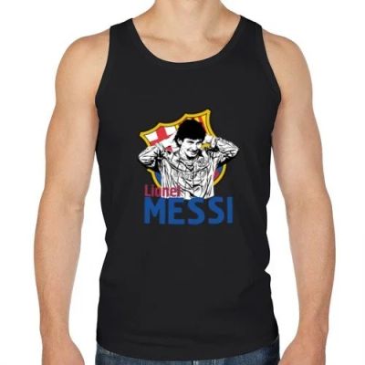 Лот: 10445896. Фото: 1. Мужская майка хлопок "Messi -... Футболки, поло