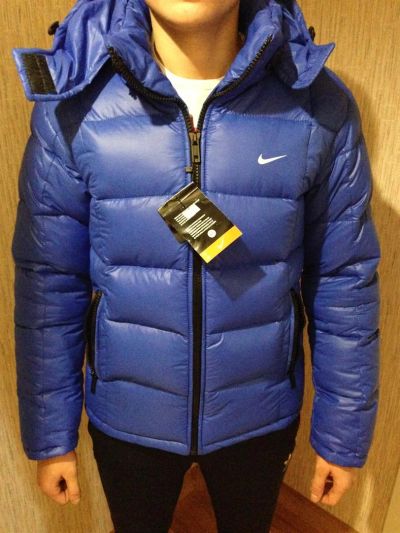 Лот: 3368511. Фото: 1. Пуховик Nike Синий. Верхняя одежда