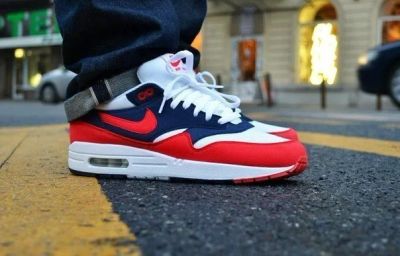 Лот: 3841053. Фото: 1. Nike Air Max 87 red/blue [AM17... Кеды, кроссовки, слипоны