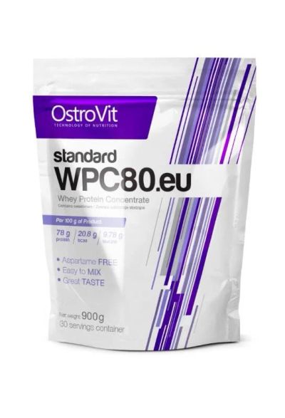 Лот: 10097219. Фото: 1. Ostrovit WPC80 900 г (спортивное... Спортивное питание, витамины