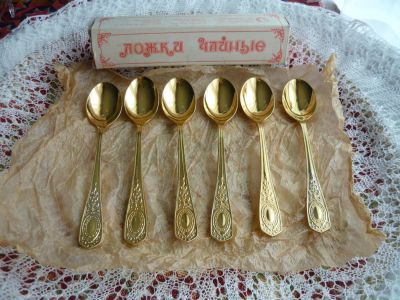Лот: 5392339. Фото: 1. Ложки чайные, мельхиор,с 2-х сл... Предметы интерьера и быта