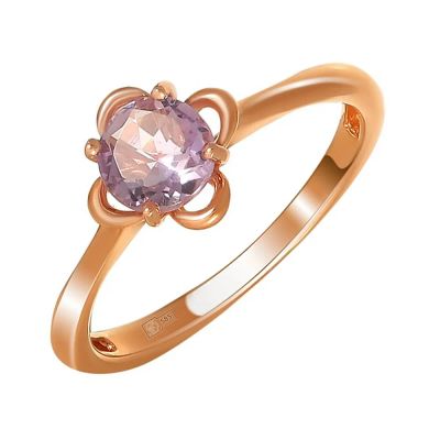 Лот: 23784540. Фото: 1. Кольцо TALANT из золота с аметистом. Кольца, перстни