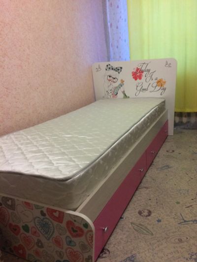 Лот: 15337351. Фото: 1. Кровать детская Алиса с матрасом. Детские кровати и кроватки