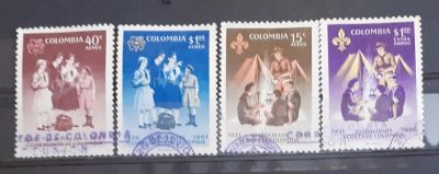 Лот: 24990481. Фото: 1. Набор марок Колумбия. 1961 г. Марки