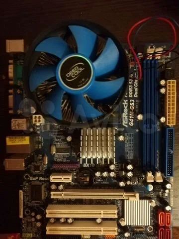 Лот: 17471477. Фото: 1. AsRock G41M-GS3 + Xeon E5430... Материнские платы