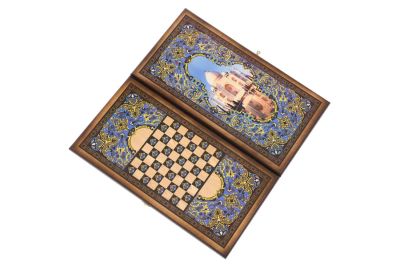 Лот: 23575066. Фото: 1. Нарды + Шашки Сирия Тадж-Махал... Шахматы, шашки, нарды