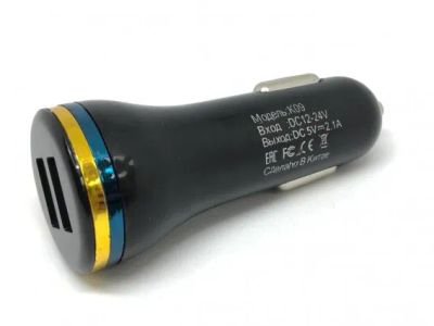 Лот: 22053976. Фото: 1. Авто-адаптер 12V->2*USB 2.1A KO-09... Другое (оснащение, оборудование, аксессуары)