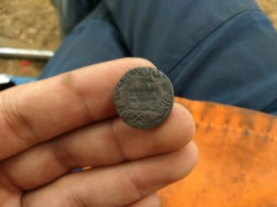 Лот: 12196301. Фото: 1. Полушка 1736г.Не плохая!!!. Россия до 1917 года