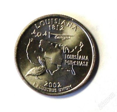Лот: 2337617. Фото: 1. США. 25 центов 2002 г.Луизиана... Америка