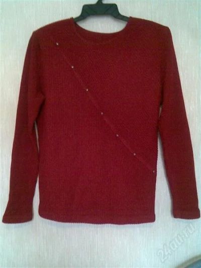 Лот: 2563605. Фото: 1. теплая кофта 48-- 50 бордовый... Свитеры, толстовки, худи