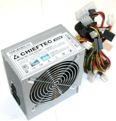 Лот: 16183547. Фото: 1. Блок питания Chieftec CTG-550-80P... Корпуса, блоки питания