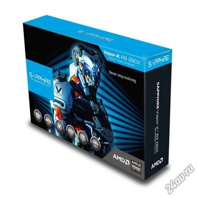 Лот: 8579426. Фото: 1. SAPPHiRE VAPOR-X R9 280X 3GB GDDR5... Видеокарты
