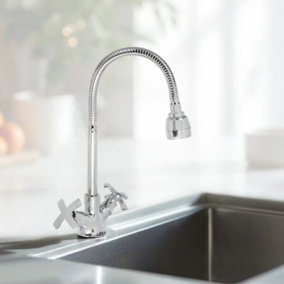 Лот: 24981201. Фото: 1. Смеситель для кухни, Aqwin, гибкий... Смесители