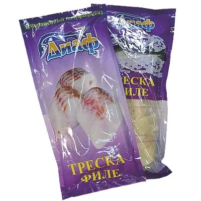 Лот: 7903693. Фото: 1. Треска с/м филе 476гр. Икра, рыба, морепродукты
