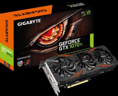 Лот: 10737861. Фото: 1. GeForce GTX 1070 TI Gigabyte GV-N107TGaming... Видеокарты