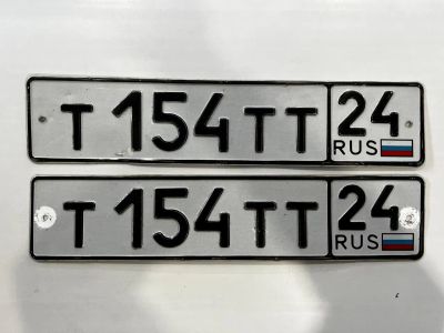 Лот: 24424093. Фото: 1. гос номер Т 154 ТТ 24 серия ТТТ. Госномера