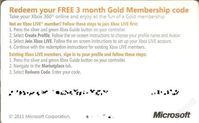 Лот: 2672734. Фото: 1. Подписка Xbox Live для Xbox 360. Игры для консолей