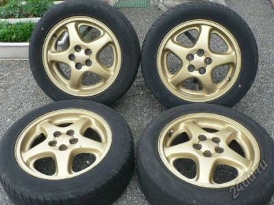Лот: 5885705. Фото: 1. Родное литьеп от subaru + резина... Шины на дисках