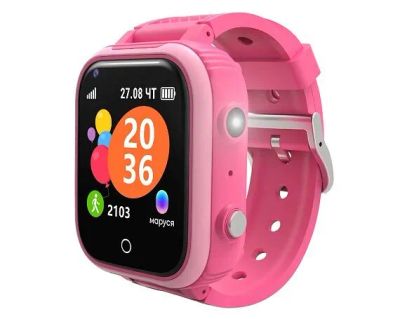 Лот: 20646351. Фото: 1. Умные часы детские Geozon IQ розовые. Смарт-часы, фитнес-браслеты, аксессуары