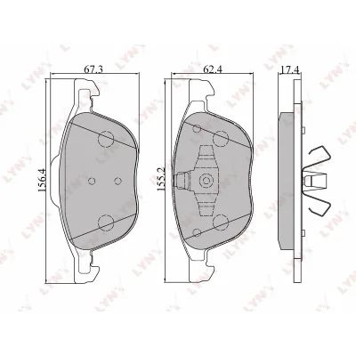 Лот: 9127568. Фото: 1. Тормозные колодки LINX BD-3001. Тормозная система