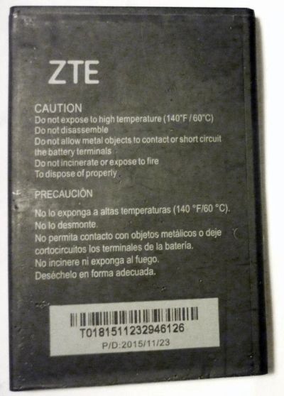 Лот: 17255725. Фото: 1. Аккумулятор ZTE Li3714T42P3h765039... Аккумуляторы