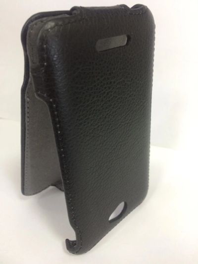 Лот: 9614001. Фото: 1. Чехол-книжка Sony Xperia E4 Черный... Чехлы, бамперы