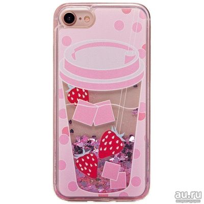 Лот: 12993497. Фото: 1. Чехол iPhone 7/ 8 Плавающие блестки... Чехлы, бамперы