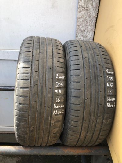 Лот: 20832105. Фото: 1. 2шт. 205-55-R16 Nokian Hakka Blue... Шины