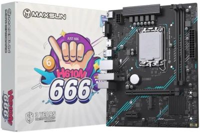 Лот: 25800538. Фото: 1. Maxsun H610M 666 WIFI6 Новая. Материнские платы