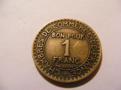 Лот: 9430894. Фото: 1. Франция 1 франк 1922 г. Европа