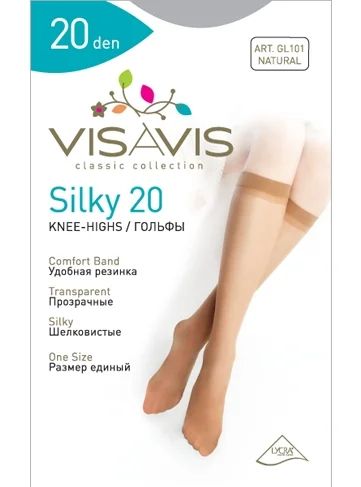 Лот: 5038730. Фото: 1. Гольфы Vis-a-vis 20 den nero silky. Колготки, чулки