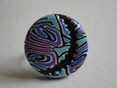 Лот: 432458. Фото: 1. Изделие из полимерной глины,кольцо... Кольца, перстни