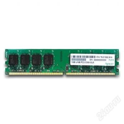 Лот: 2035797. Фото: 1. Apacer PC2-5300 1gb две планки... Оперативная память