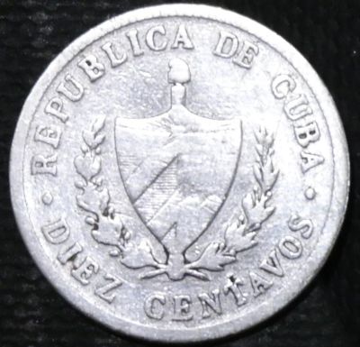 Лот: 15000982. Фото: 1. Куба. 10 сентаво. 1915 год. Серебро. Остальные страны