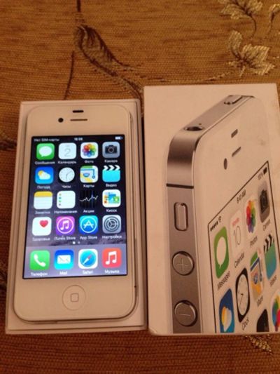 Лот: 5485750. Фото: 1. iPhone 4s 8GB White РСТ (Обмен... Смартфоны