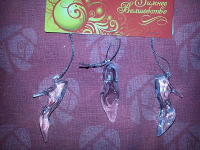 Лот: 3486797. Фото: 1. Набор елочных украшений "туфелька... Гирлянды, шарики, новогодние аксессуары