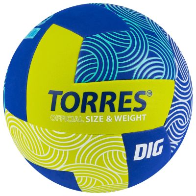 Лот: 23270188. Фото: 1. Мяч волейбольный Torres Dig V22345... Мячи, ракетки, шайбы, клюшки