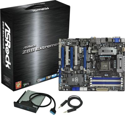 Лот: 5499356. Фото: 1. ASRock Z68 Extreme4 LGA1155 PCI-E... Материнские платы