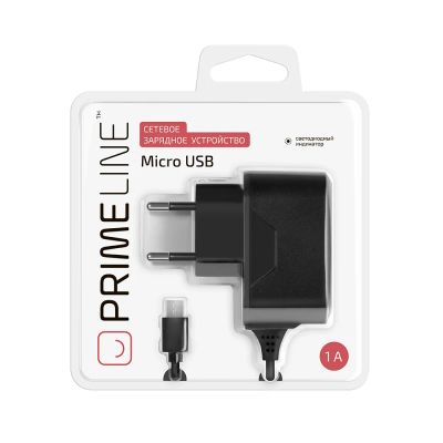 Лот: 7198885. Фото: 1. Prime line сетевое З/У USB 1A... Зарядные устройства, блоки питания, адаптеры сетевые для смартфонов